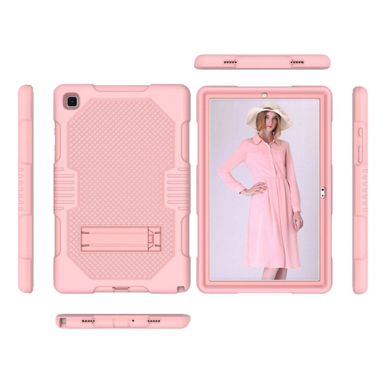 For Samsung Galaxy Tab A7 10.4 (2020) T500 / T505 Contrast Color Robot Shockproof Silicon + PC Protective Case with Holder & Pen Slot