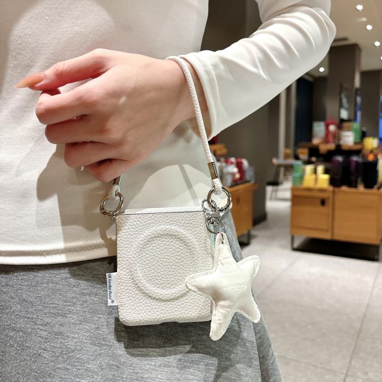 For Huawei Pura X Silver Edged Side Buckle Magnetic Litchi Texture Phone Case with Star Strap