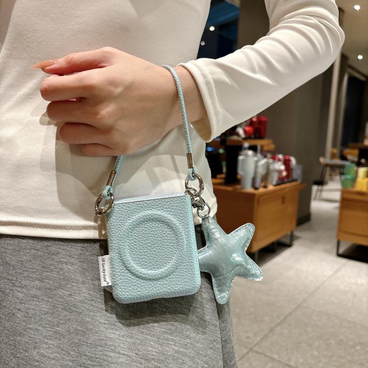 For Samsung Galaxy Z Flip7 5G Silver Edged Side Buckle Magnetic Litchi Texture Phone Case with Star Strap