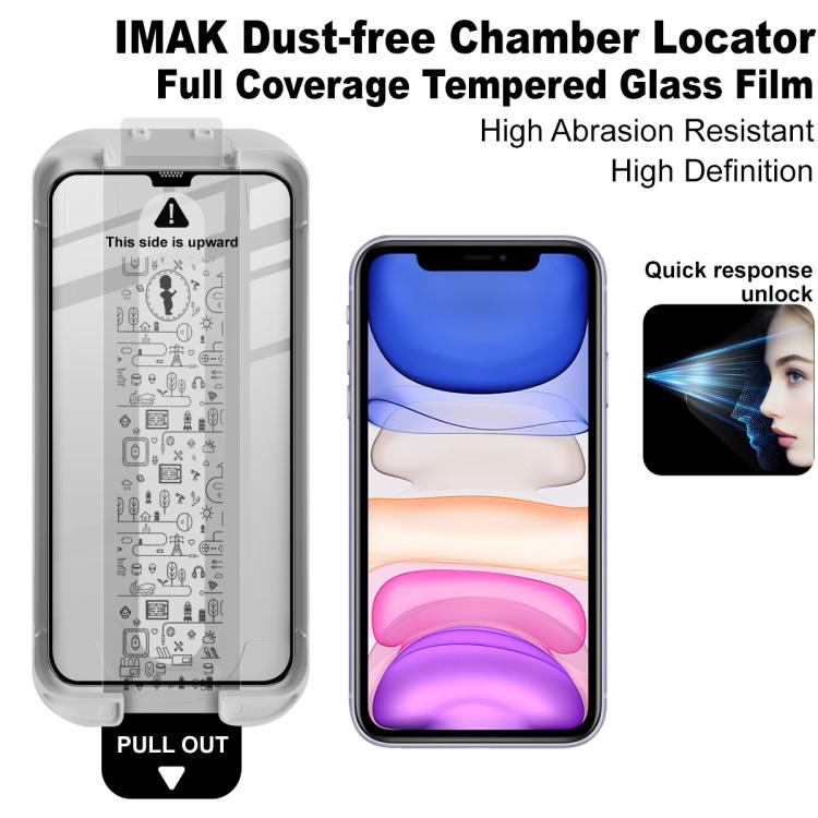 For iPhone 11 Pro Max / XS Max imak Dust-free Chamber Locator Full Coverage Tempered Glass Film