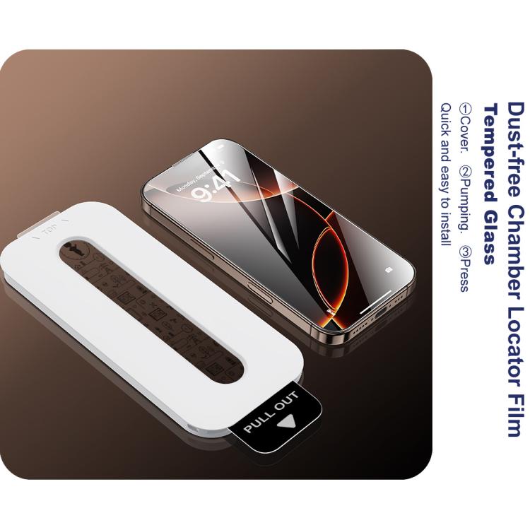 For iPhone 15 Plus imak Dust-free Chamber Locator Full Coverage Tempered Glass Film