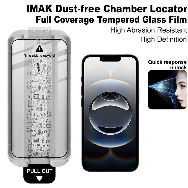 For iPhone 16e / 17e imak Dust-free Chamber Locator Full Coverage Tempered Glass Film