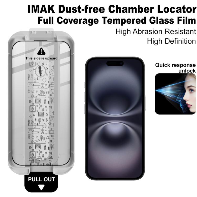 For iPhone 17 imak Dust-free Chamber Locator Full Coverage Tempered Glass Film