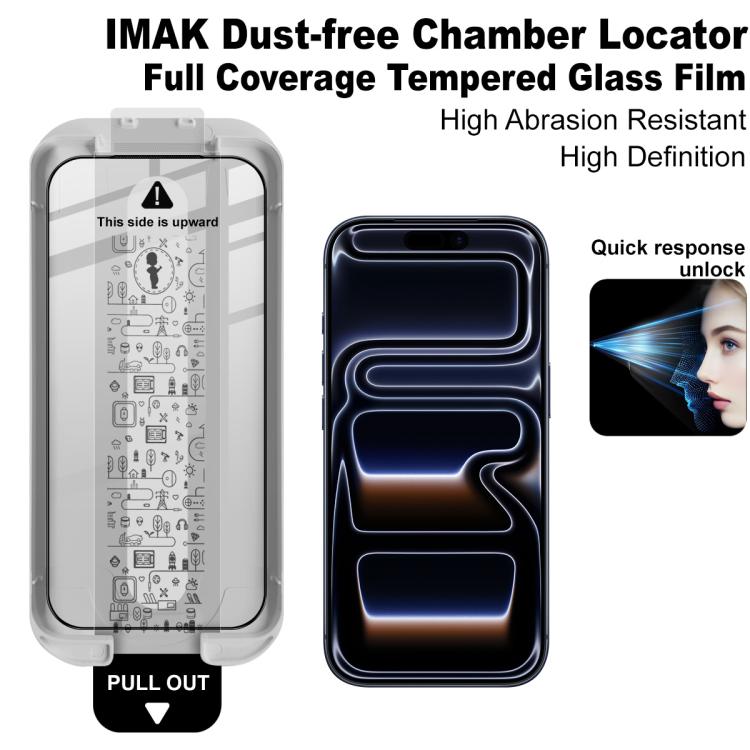 For iPhone 17 Pro Max imak Dust-free Chamber Locator Full Coverage Tempered Glass Film