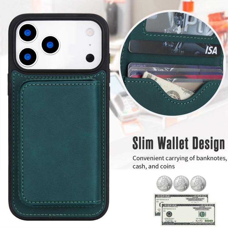 For iPhone 17 Pro Max Retro Faux Leather Detachable Magnetic Wallet Bag RFID Blocking Phone Case