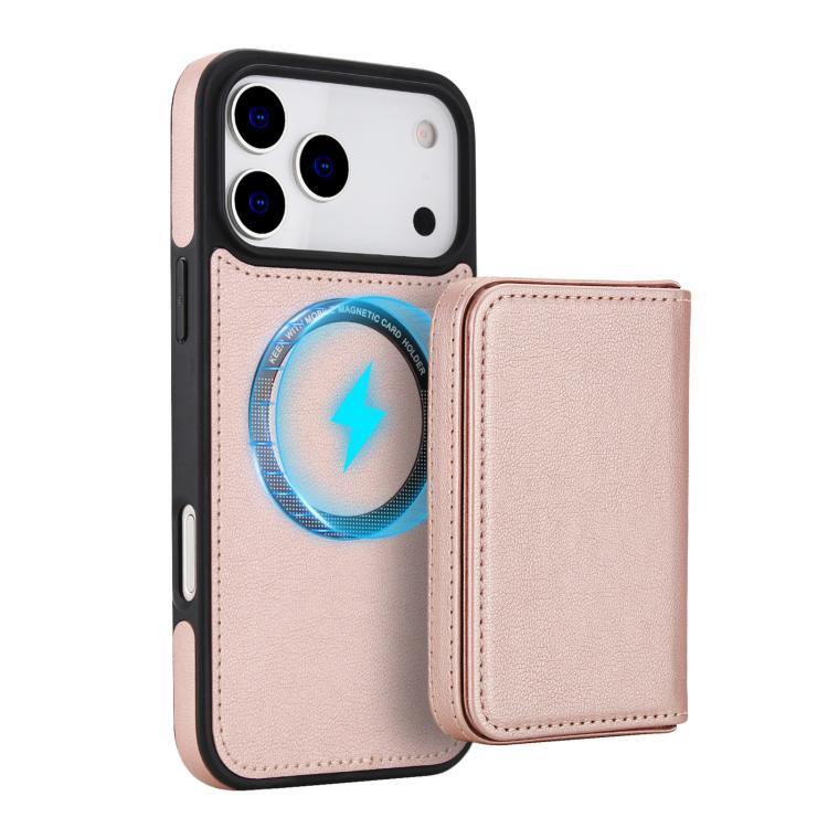 For iPhone 17 Pro Max Retro Faux Leather Detachable Magnetic Wallet Bag RFID Blocking Phone Case