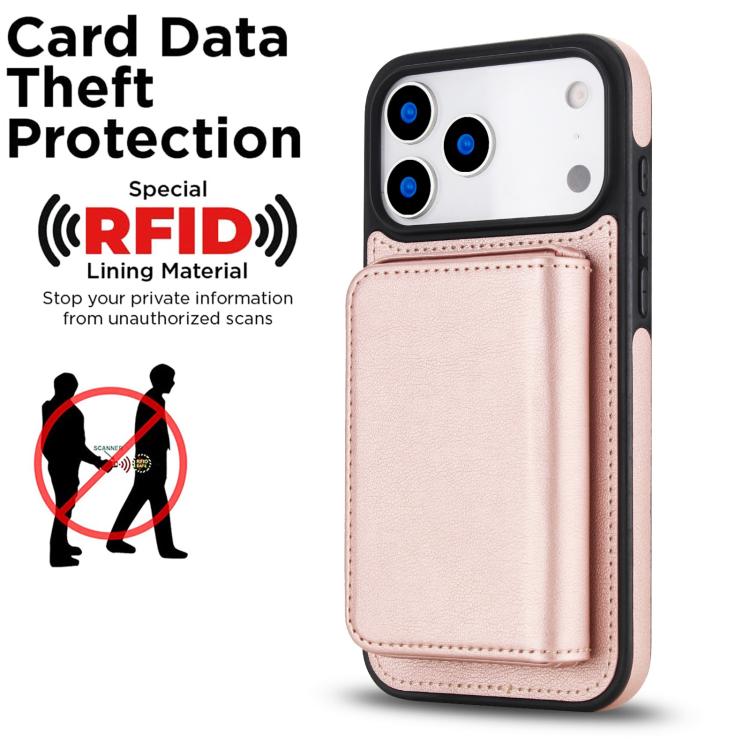 For iPhone 17 Pro Max Retro Faux Leather Detachable Magnetic Wallet Bag RFID Blocking Phone Case