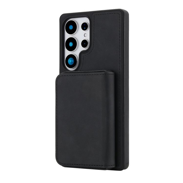 For Samsung Galaxy S25 Ultra 5G Retro Faux Leather Detachable Magnetic Wallet Bag RFID Blocking Phone Case