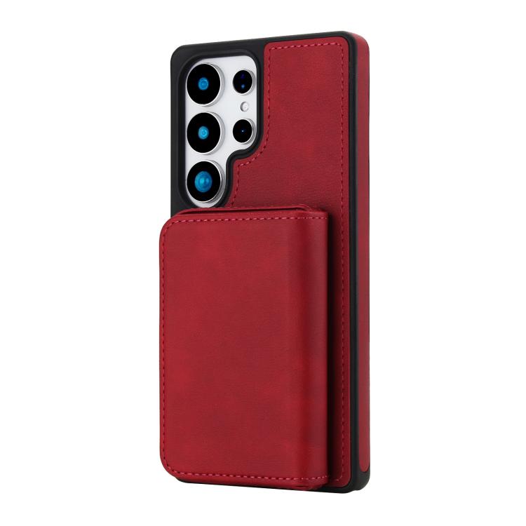 For Samsung Galaxy S25 Ultra 5G Retro Faux Leather Detachable Magnetic Wallet Bag RFID Blocking Phone Case