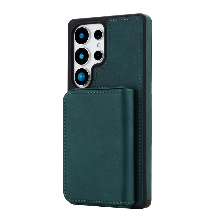 For Samsung Galaxy S25 Ultra 5G Retro Faux Leather Detachable Magnetic Wallet Bag RFID Blocking Phone Case