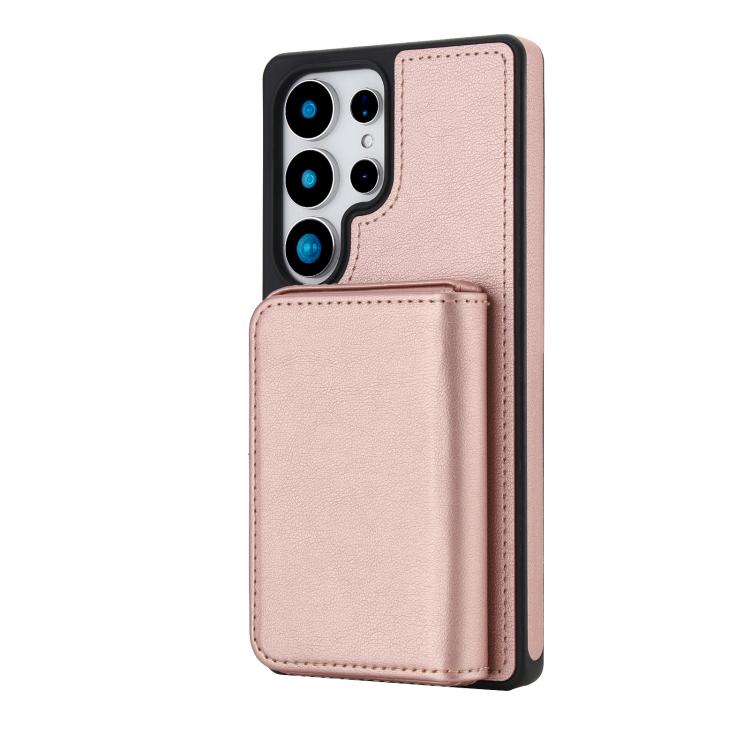 For Samsung Galaxy S25 Ultra 5G Retro Faux Leather Detachable Magnetic Wallet Bag RFID Blocking Phone Case