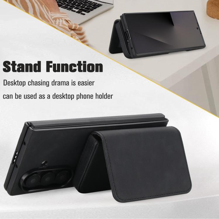 For Samsung Galaxy Z Fold7 5G Retro Faux Leather Detachable Magnetic Wallet Bag RFID Blocking Phone Case