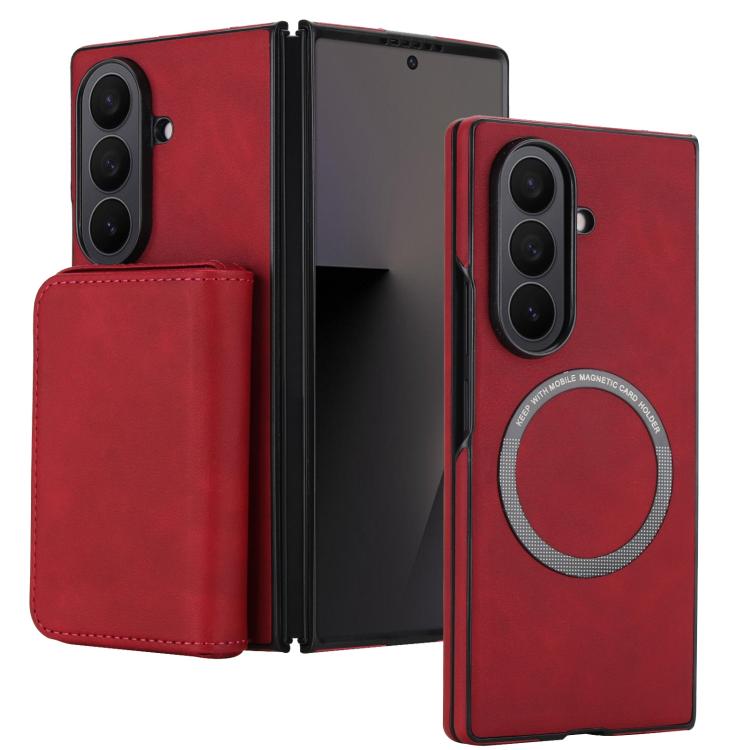 For Samsung Galaxy Z Fold7 5G Retro Faux Leather Detachable Magnetic Wallet Bag RFID Blocking Phone Case