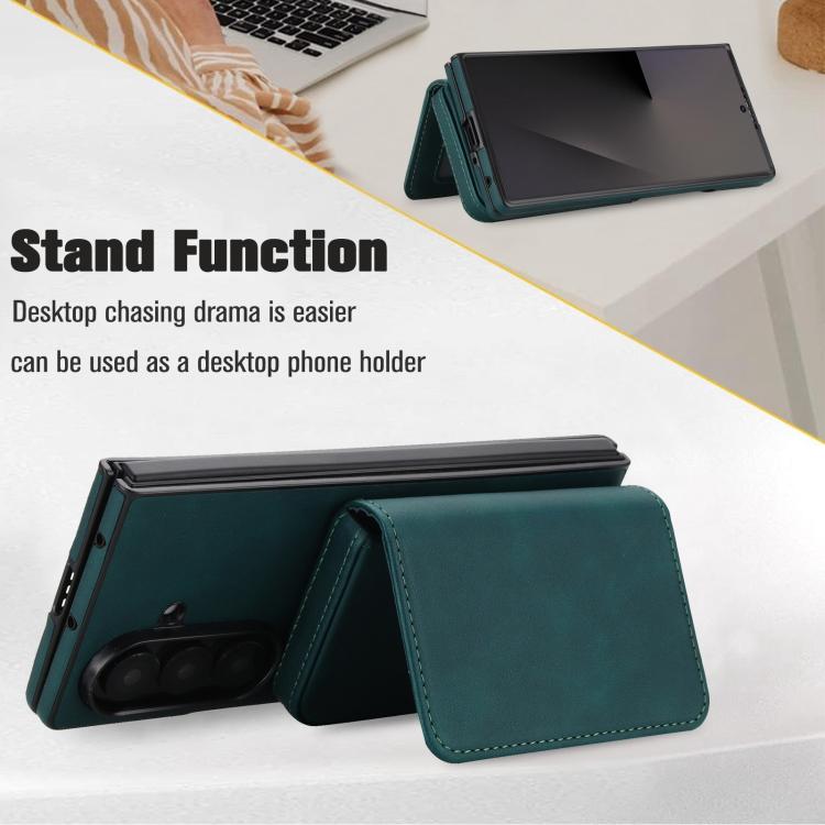 For Samsung Galaxy Z Fold7 5G Retro Faux Leather Detachable Magnetic Wallet Bag RFID Blocking Phone Case