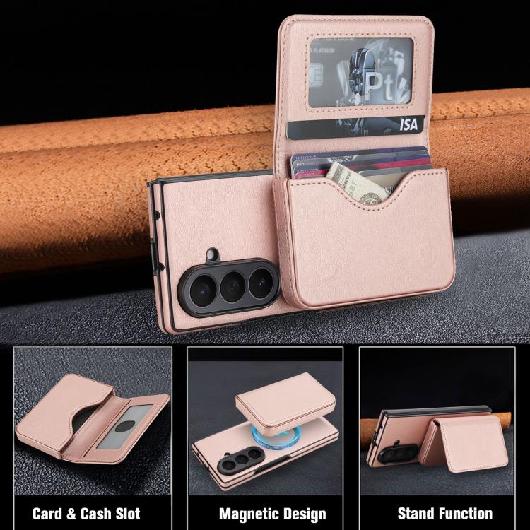 For Samsung Galaxy Z Fold7 5G Retro Faux Leather Detachable Magnetic Wallet Bag RFID Blocking Phone Case