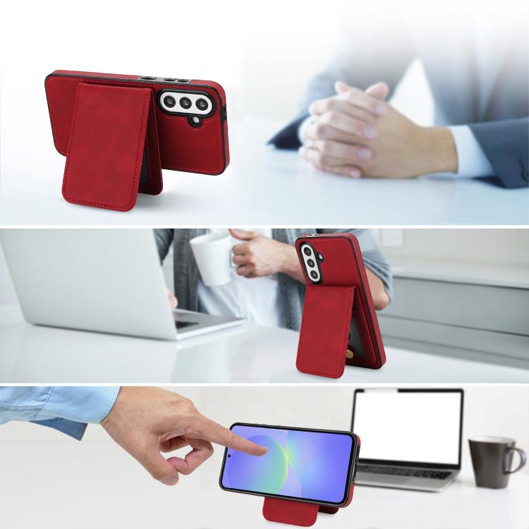 For Samsung Galaxy A36 5G YM030 Retro Faux Leather Magnetic Detachable Wallet Phone Case