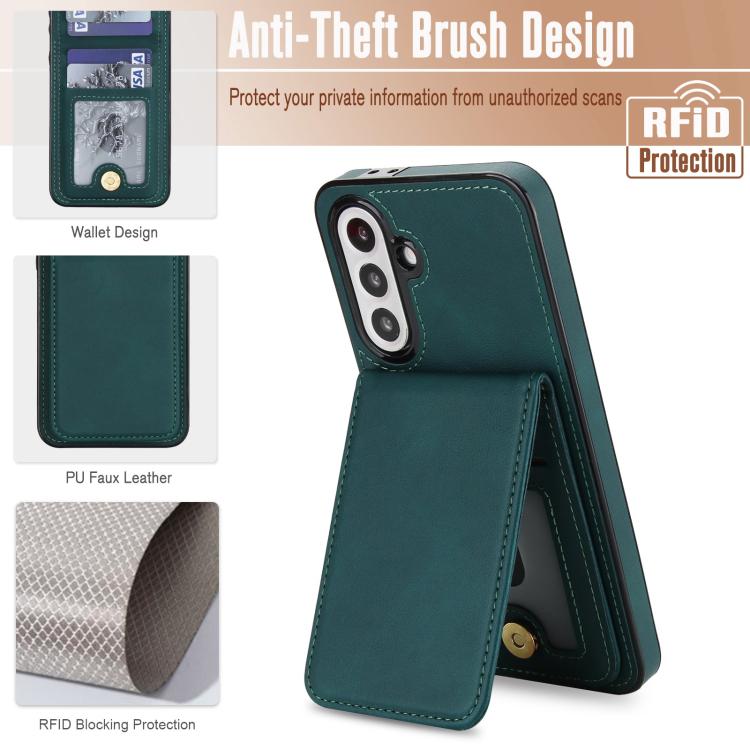 For Samsung Galaxy A36 5G YM030 Retro Faux Leather Magnetic Detachable Wallet Phone Case