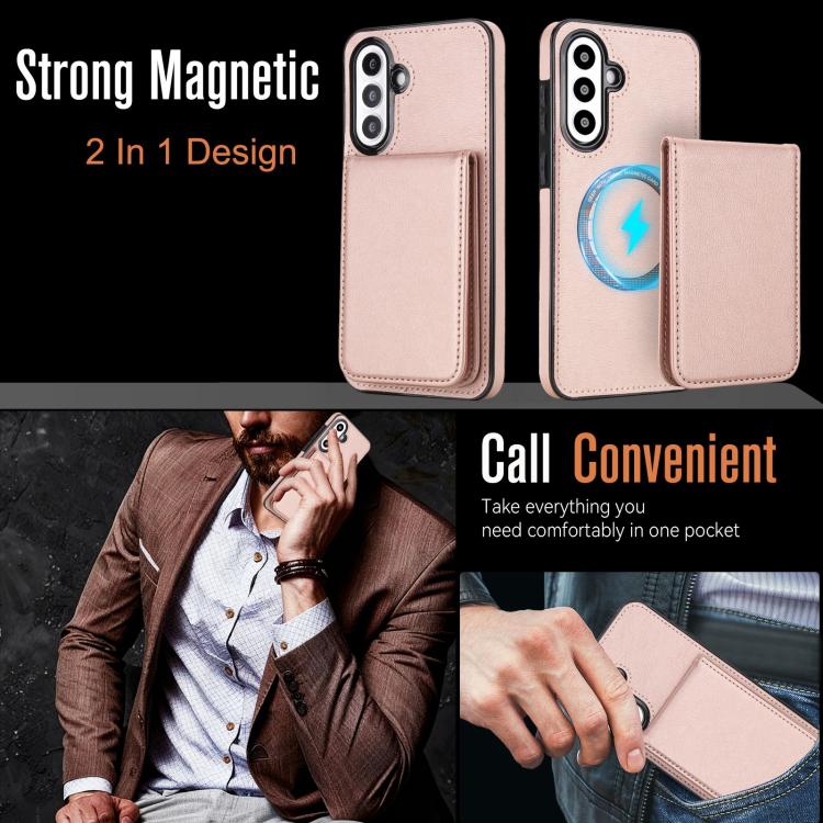 For Samsung Galaxy A36 5G YM030 Retro Faux Leather Magnetic Detachable Wallet Phone Case