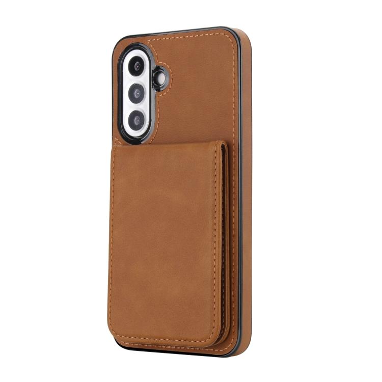 For Samsung Galaxy A36 5G YM030 Retro Faux Leather Magnetic Detachable Wallet Phone Case
