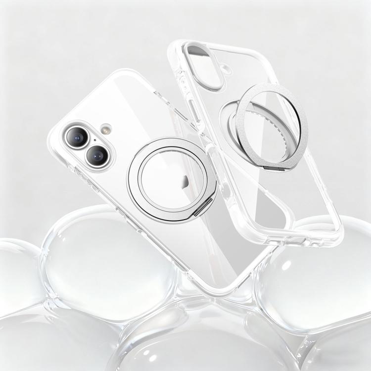For iPhone 17 Vacuum Airbag TPU + Acrylic 360 Rotating Bracket Magnetic Shockproof Phone Case