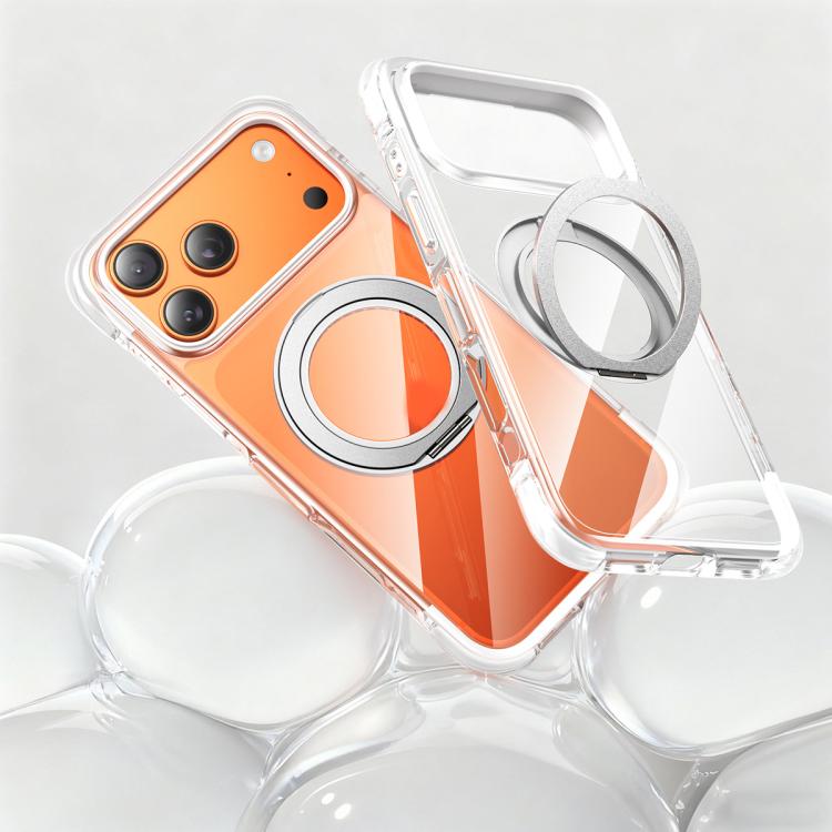 For iPhone 17 Pro Vacuum Airbag TPU + Acrylic 360 Rotating Bracket Magnetic Shockproof Phone Case