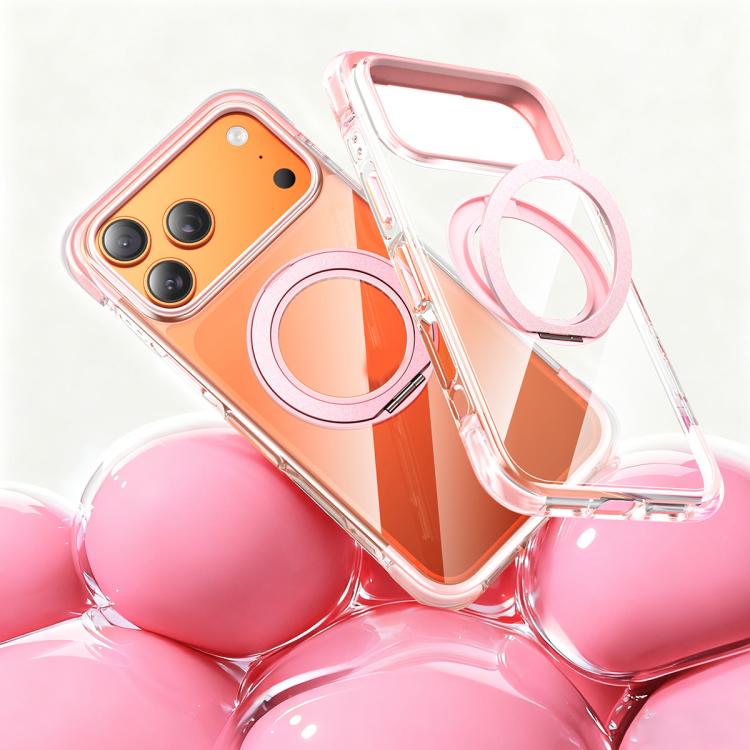 For iPhone 17 Pro Vacuum Airbag TPU + Acrylic 360 Rotating Bracket Magnetic Shockproof Phone Case