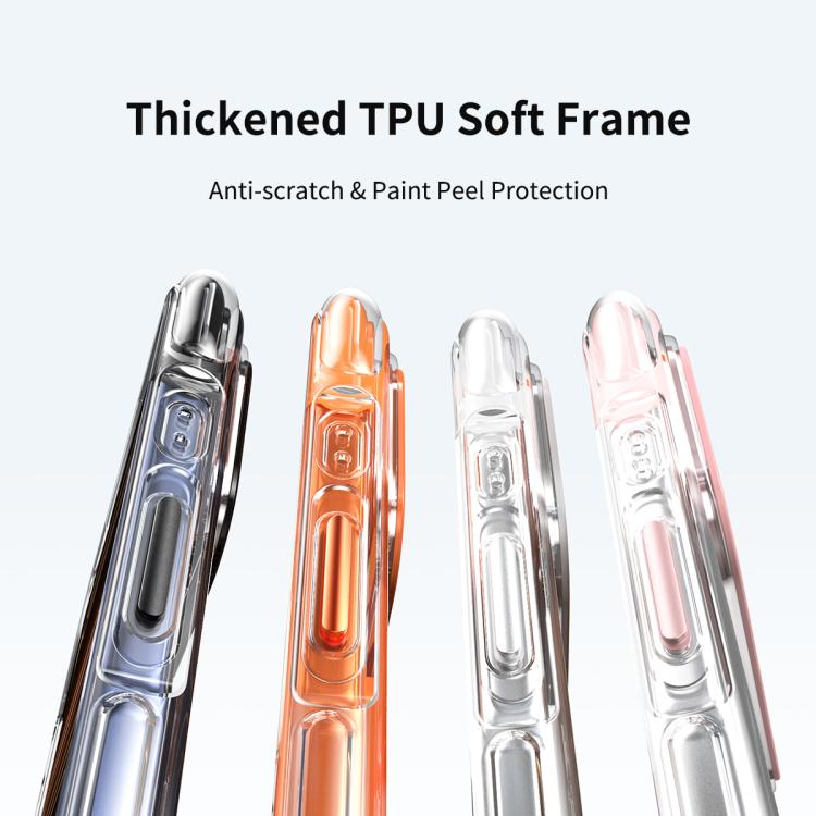 For iPhone 17 Pro Vacuum Airbag TPU + Acrylic 360 Rotating Bracket Magnetic Shockproof Phone Case
