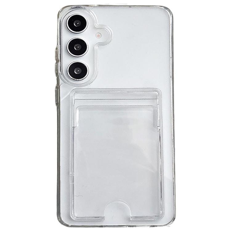 For Samsung Galaxy S26+ 5G Acrylic Card Holder Shockproof Phone Case - Transparent