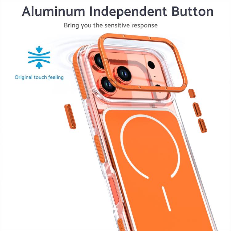 For iPhone 17 Pro Max Vibrant Dual-color TPU + Acrylic Magnetic Phone Case
