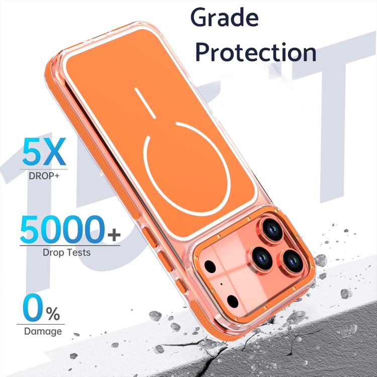 For iPhone 17 Pro Max Vibrant Dual-color TPU + Acrylic Magnetic Phone Case