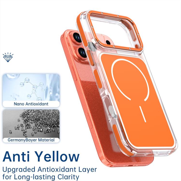 For iPhone 17 Pro Max Vibrant Dual-color TPU + Acrylic Magnetic Phone Case