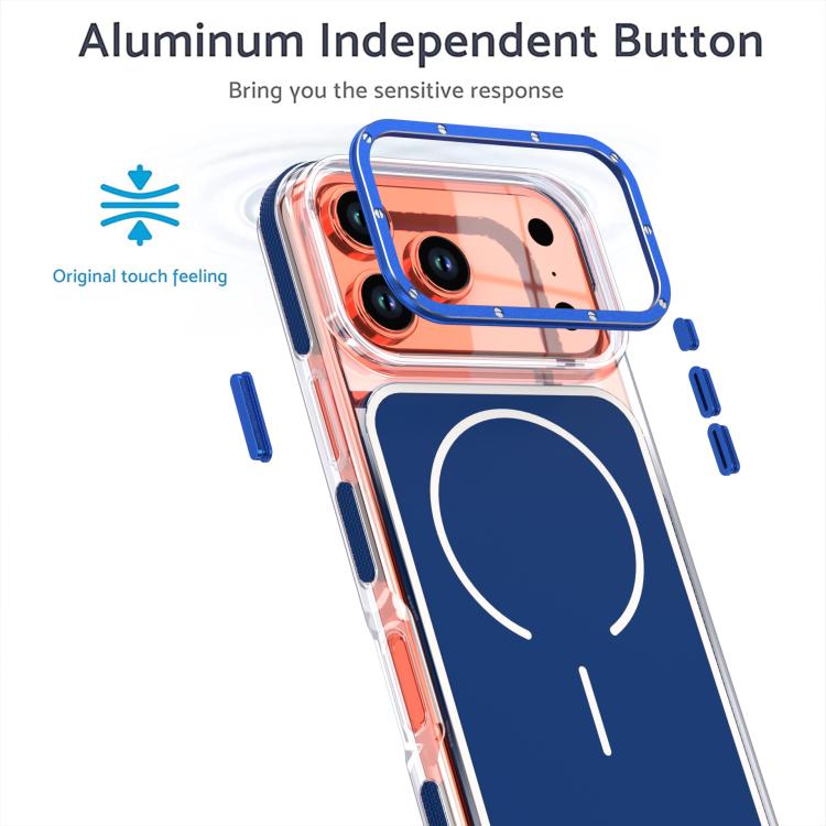 For iPhone 17 Pro Max Vibrant Dual-color TPU + Acrylic Magnetic Phone Case