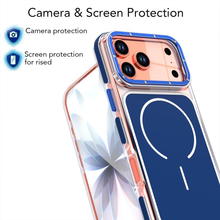 For iPhone 17 Pro Max Vibrant Dual-color TPU + Acrylic Magnetic Phone Case