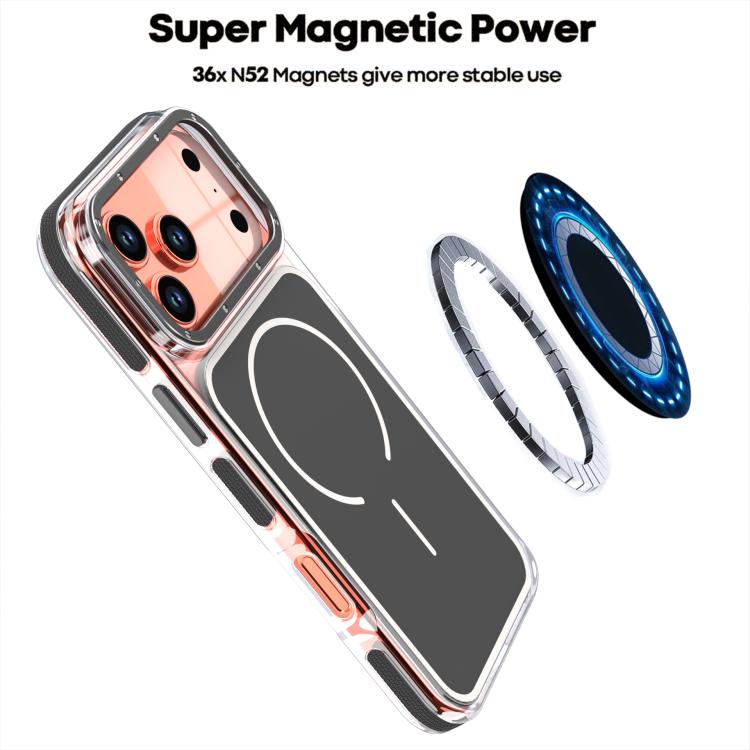 For iPhone 17 Pro Max Vibrant Dual-color TPU + Acrylic Magnetic Phone Case