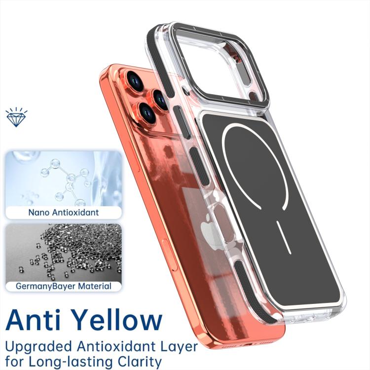 For iPhone 17 Pro Max Vibrant Dual-color TPU + Acrylic Magnetic Phone Case