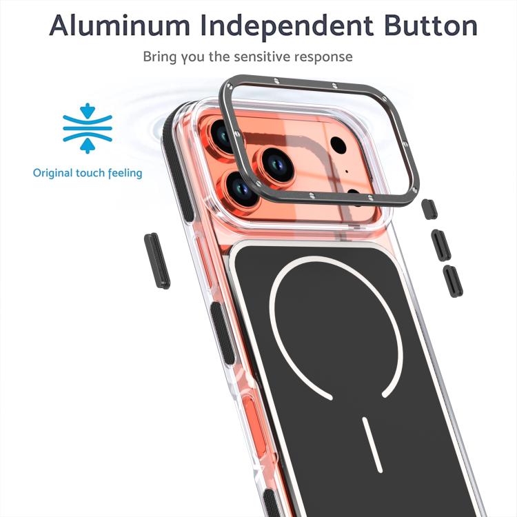 For iPhone 17 Pro Max Vibrant Dual-color TPU + Acrylic Magnetic Phone Case