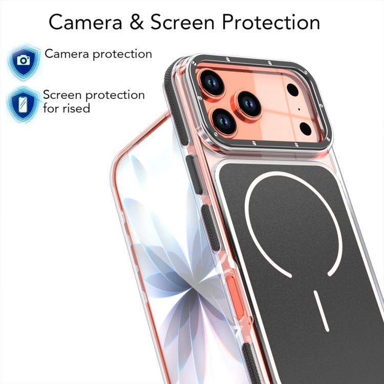For iPhone 17 Pro Max Vibrant Dual-color TPU + Acrylic Magnetic Phone Case