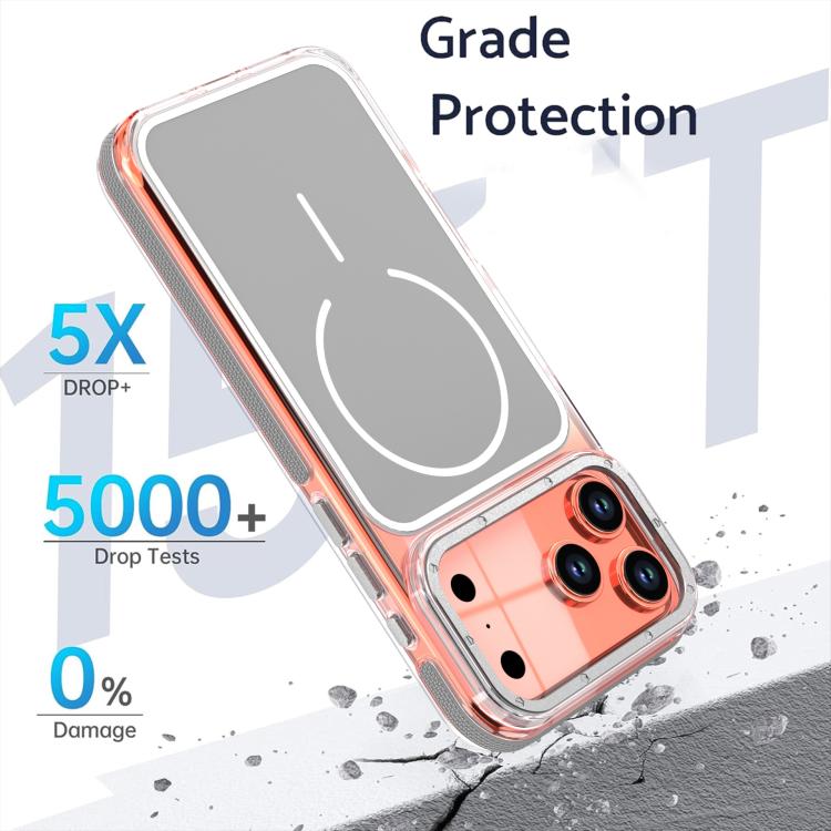 For iPhone 17 Pro Max Vibrant Dual-color TPU + Acrylic Magnetic Phone Case