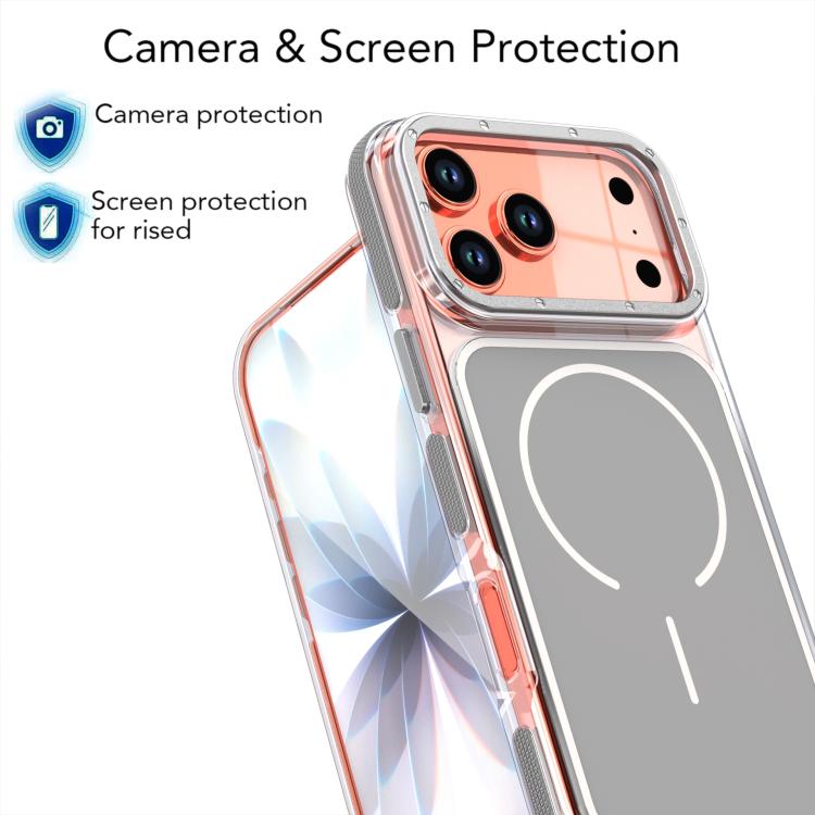 For iPhone 17 Pro Max Vibrant Dual-color TPU + Acrylic Magnetic Phone Case