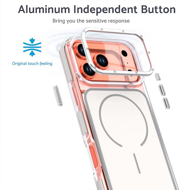 For iPhone 17 Pro Max Vibrant Dual-color TPU + Acrylic Magnetic Phone Case