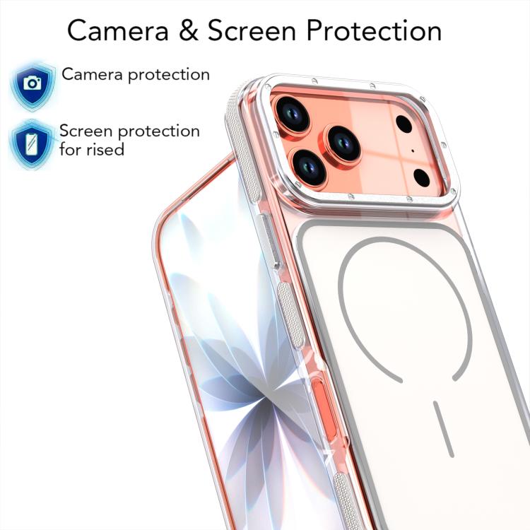 For iPhone 17 Pro Max Vibrant Dual-color TPU + Acrylic Magnetic Phone Case