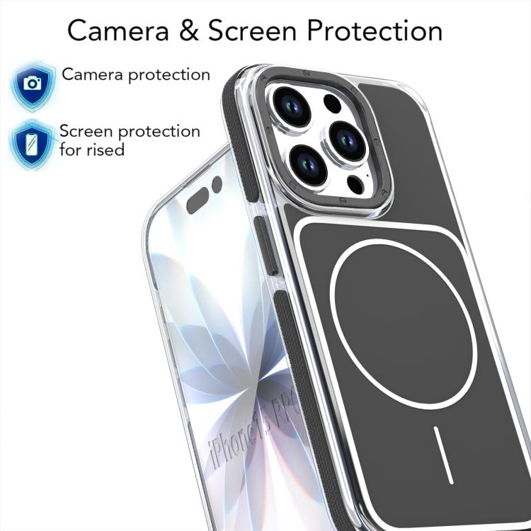 For iPhone 17 Pro Vibrant Dual-color TPU + Acrylic Magnetic Phone Case
