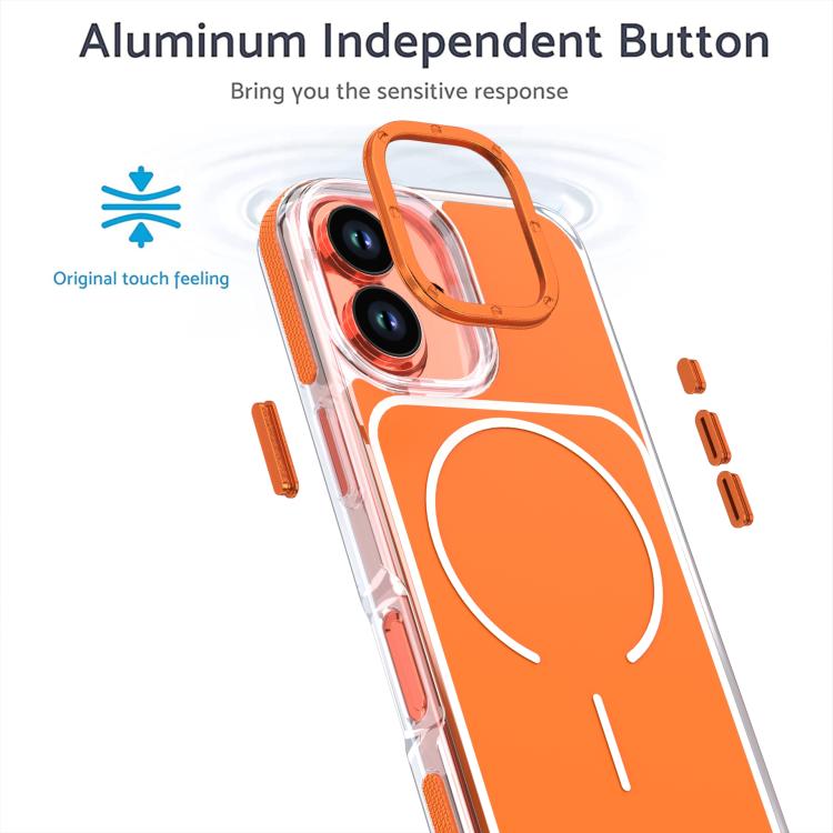 For iPhone 17 Vibrant Dual-color TPU + Acrylic Magnetic Phone Case