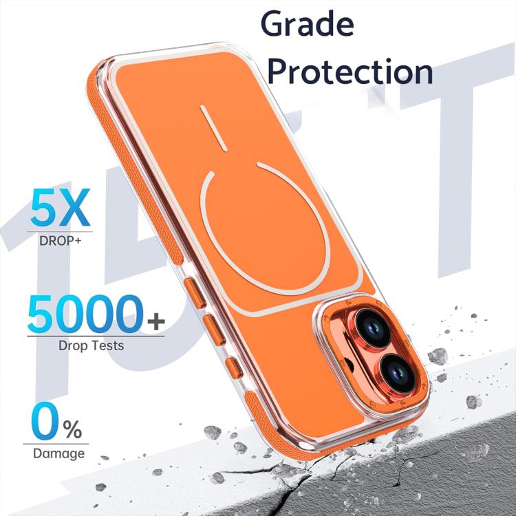 For iPhone 17 Vibrant Dual-color TPU + Acrylic Magnetic Phone Case
