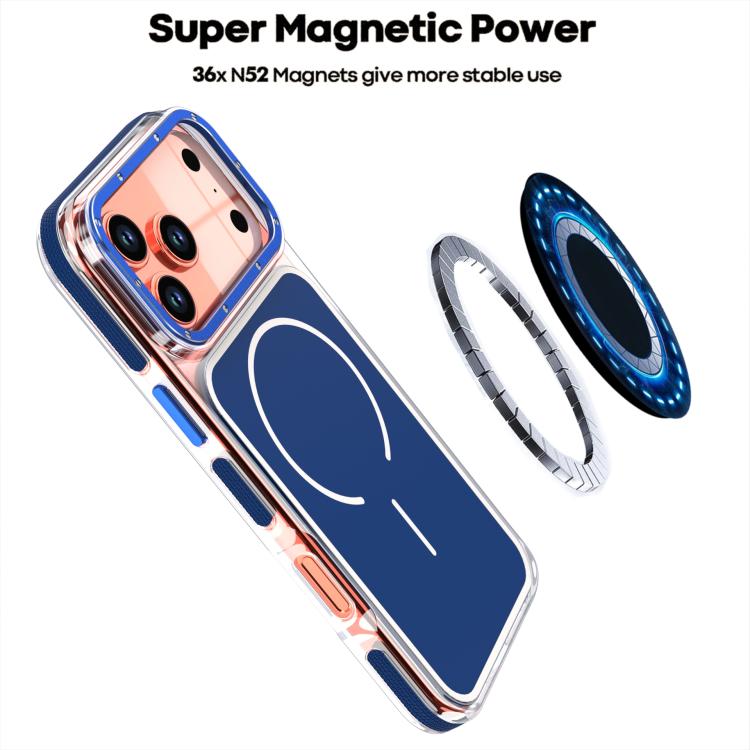 For iPhone 17 Vibrant Dual-color TPU + Acrylic Magnetic Phone Case