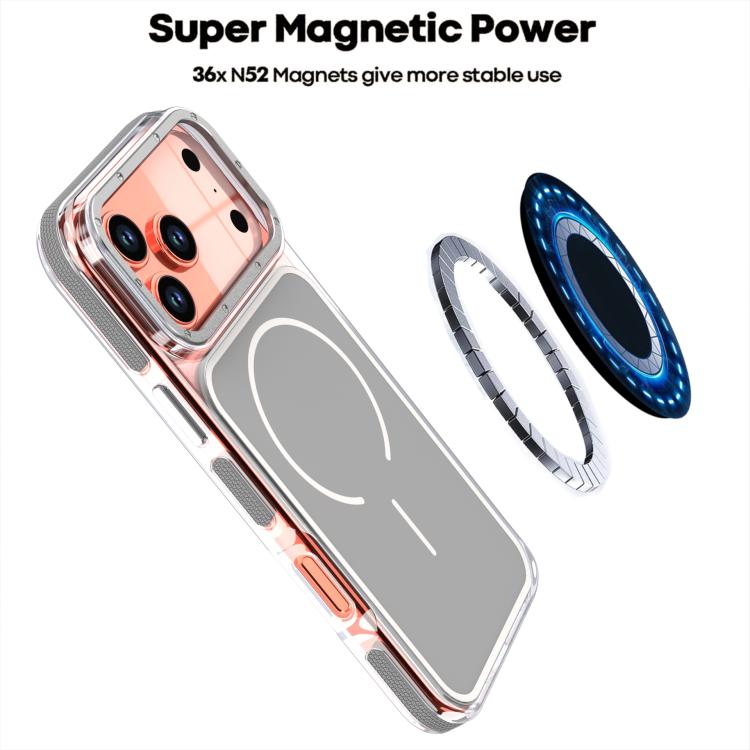 For iPhone 17 Vibrant Dual-color TPU + Acrylic Magnetic Phone Case