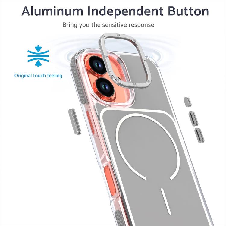 For iPhone 17 Vibrant Dual-color TPU + Acrylic Magnetic Phone Case