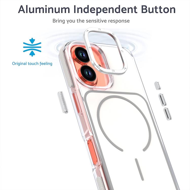 For iPhone 17 Vibrant Dual-color TPU + Acrylic Magnetic Phone Case