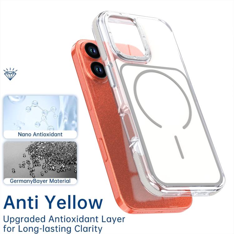 For iPhone 17 Vibrant Dual-color TPU + Acrylic Magnetic Phone Case