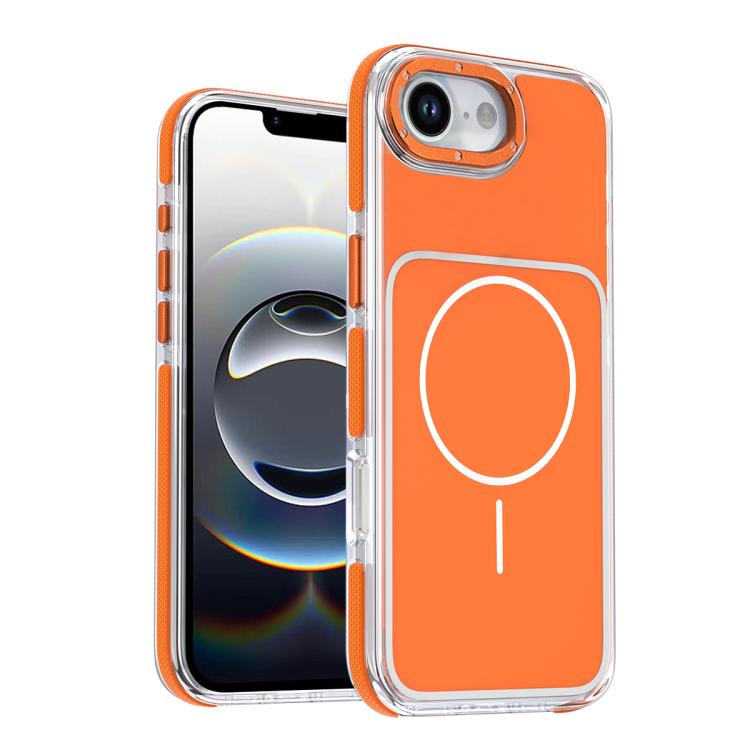 For iPhone 16e / 17e Vibrant Dual-color TPU + Acrylic Magnetic Phone Case